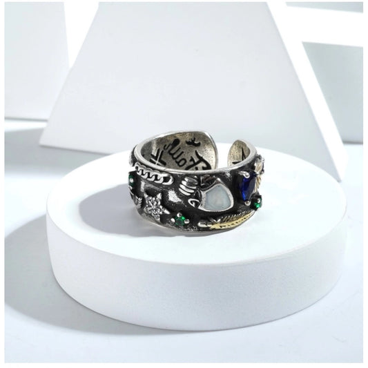 Generic Stainless Steel Imported High-Quality Office Wear Freesize Ring (Silver Plated)